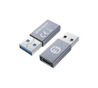 GRAUGEAR Adaptateur USB-C vers USB 3.2 Gen 2 - Transfert de Données Rapide 10 Gbit/s, Connecteur Type-C Femelle vers Type-A Mâle, Double Face Pratique