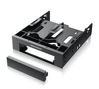 GRAUGEAR G-CV-235T525 Cadre de montage pour 2 disques durs 2,5" HDD/SSD et 1 disque dur 3,5" sur baie 5,25" | Panneau avant de 5,25"