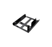GRAUGEAR G-CV-25T35 : Obturateur baie 3.5" pour 2x HDD/SSD 2.5", Noir, Dimensions 102x115x24mm, Poids 55g, Plateau stockage disques