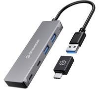 GrauGear G-HUB2A2C-AC Hub USB 4 ports USB-A, USB-C® USB 3.0 5 GBit/s argent G-HUB2A2C-AC