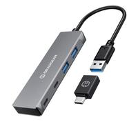 GrauGear G-HUB2A2C-AC Hub USB 4 ports USB-A, USB-C® USB 3.0 5 GBit/s argent G-HUB2A2C-AC