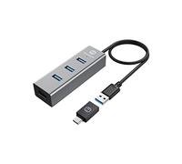 Graugear Hub USB G-HUB4-AC 4 ports USB-A USB 3.0 5 GBit/s avec fiche mâle USB-C