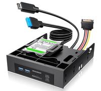 Graugear Hub USB 5,25" panneau avant – USB-C Gen2x2 20 Gbit/s, lecteur SD/microSD, 2x 2,5"