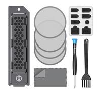 GRAUGEAR Kit de filtres à poussière de qualité supérieure pour PS5 Slim et Pro avec couvercles en silicone et brosses de nettoyage pour une plus longue durée de vie et de meilleures performances I