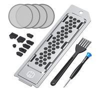 GRAUGEAR Mise à niveau du refroidissement et de la protection contre la poussière pour PS5 Pro/PS5 Slim, PS5 Pro/Slim M.2 SSD avec filtre à poussière de ventilateur et prises de port, empêche la