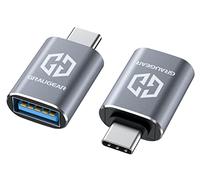 GRAUGEAR Pack de 2 Adaptateurs USB vers USB-C, Transfert de Données Rapide 10 Gbps, Double Face Type-C, Compatibilité Étendue, USB 3.2 Gen2 10Gbit/s