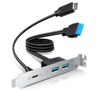 GRAUGEAR Port USB de type C 20 Gbit/s et 2 concentrateurs USB de type A I à 3 ports dans la fente PCI