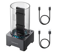GRAUGEAR Station d'accueil M.2 pour NVMe et NGFF SSD, chipset RTL9210B pour Tous Les M.2 SSD, USB3.2 Gen2 10Gbit/s, Ventilateur Silencieux de 50mm