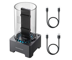 GRAUGEAR Station d'accueil M.2 pour NVMe et NGFF SSD, chipset RTL9210B pour Tous Les M.2 SSD, USB3.2 Gen2 10Gbit/s, Ventilateur Silencieux de 50mm