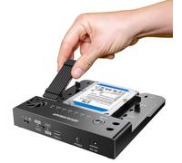 GRAUGEAR Station d'accueil pour disque dur SSD M.2 NVMe et SATA 3,5"/2,5", lecteur NVMe USB-C 10 Gbit/s, cloneur SATA vers NVMe M.2, station de clonage NVMe SSD, clone hors ligne à double baie