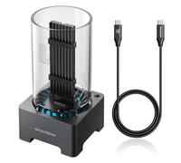 Station d'accueil SSD M.2 NVMe - GRAUGEAR - USB 4.0 - 40 Gbit/s - Ventilateur de refroidissement - Noir