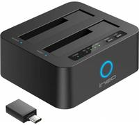 Graugear T3527-VIII-EU Station de clonage de disque dur INEO pour 2x HDD / SSD noir