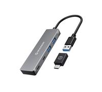 Graugear Hub USB 3.0 G-HUB2A2C-AC - 4 ports (2x USB-C, 2x USB-A) Aluminium 20 cm