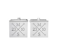 Gravado Boutons de Manchette en Inox pour Homme Gravés