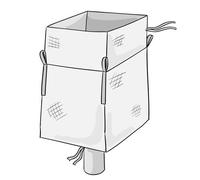 GRAVASAC Lot de 10 BIG BAG 500L avec Goulotte de Vidange