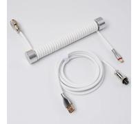 GravaStar Câble USB Aviator spiralé pour clavier mécanique Blanc