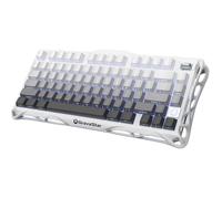 Gravastar Mercury K1 75% mécanique esports Gaming Wireless Wireless Bluetooth clavier 3 modes dégradé blanc