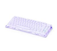 GravaStar Mercury K1 Clavier de jeu mécanique sans fil 75 %, alliage d'aluminium, joint d'étanchéité, clavier personnalisé compact, commutateurs linéaires, rétroéclairage RVB - Violet