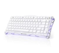 GravaStar Mercury K1 Clavier Gamer sans Fil en Aluminium, Blanc