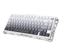 GravaStar Mercury K1 Clavier Gamer sans Fil en Aluminium, Blanc Dégradé