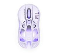 GravaStar Mercury M1 Pro Souris de jeu en alliage de magnésium léger, 26 000 DPI, capteur PAW3395DM, 5 boutons programmables, câble/2,4 G/BT, jusqu'à 200 heures de batterie (violet)