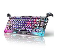 GravaStar Mercury V75 HE Clavier Gaming, Polling 8KHz, Balayage 32K, Précision RT 0,01mm, Clavier Hall Effect 75% RGB avec Switchs Magnétiques, Point d’Activation Réglable (Rue Néon)