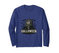 Grave de fluage d'halloween avec os sans Costume Manche Longue