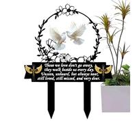 Grave Decorations - 2D Acrylic Heart And Crossing, Memorial Stake, Weather-Resistant Cemetery Marker, Outdoor Yard And Garden | Sympathy, Remembrance, Memorial, Grave Accessories