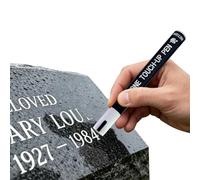 Grave Marker Paint Pen, Weather Resistant Stone Writing Tool, 2x14cm Tombstone Lettering Restoration Marker, 3mm Tip Engraving Ink Pen, Memorial Inscription Repair Kit, Marble Metal Wood Use