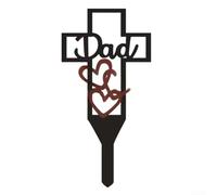 Grave-Site Plaque en métal en forme de cœur pour maman mettant l'accent sur le respect du souvenir et de l'intégrité (cœur rouge papa)