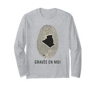 Gravée en Moi - Design Empreinte Algérie Élégant - Fierté DZ Manche Longue