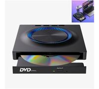 Graveur Blu-ray externe 7 en 1, USB 3.0 et Type-C, lecture et gravure de CD/DVD/BD, lecteur de cartes SD/TF, ultra-fin et portable.