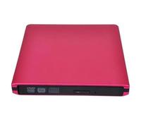 Graveur Blu-Ray UHD 4K USB3.0 Lecteur DVD Optique Externe Enregistreur RE/ROM Lecteurs Blu-Ray 3D Lecteur Graveur Facile à Utiliser(Red)