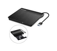 Graveur CD/DVD externe - AUDBURN - USB 30 - Graveur DVD - Enregistreur portable - Noir