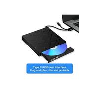 Graveur de CD et DVD USB 3.0 et type-c, lecteur externe, lecteur et enregistreur en lecture-écriture à grande vitesse, sans lecteur, DVD-RW lecteurs