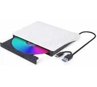 Gembird DVD-USB-03-BW lecteur de disques optiques DVD±RW Noir, Blanc