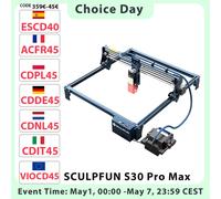 Graveur et découpeur laser SCULPFUN S30 Pro Max 20W, assistance pneumatique automatique, mise au point laser, carte mère 32 bits, lentille remplaçable, laser SCULPFUN S30 Pro Max