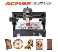 Graveur Laser ACMER S1 3.5W, 10 000 mm/min, Spot 0,04 Mm, Surface 130x130 mm, Lightburn/Lasergrbl, Pour Bois, Cuir, Acrylique, Verre