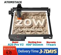 Graveur laser ATOMSTACK A20 Pro V2 20W, zone de gravure 400*365mm, découpeuse laser haute précision pour créations personnalisées