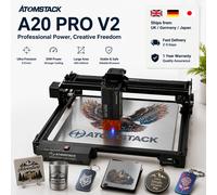 Graveur laser Atomstack A20 Pro V2, découpeur laser haute puissance 20W-24W pour bois et métal, machine CNC de bureau 400 mm/s avec assistance pneumatique et LightBurn, zone de travail 400x365 mm