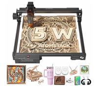 Graveur laser Atomstack A5 Pro V2 5W, vitesse élevée de 400mm/s, précision de 0,01mm, découpe de bois de 5mm et d'acrylique noir de 3mm en un seul passage, 410 x 380mm