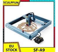 Graveur laser SCULPFUN SF-A9 40W avec assistance pneumatique, vitesse de gravure de 36 000 mm/min, USB/BT/WiFi, zone de gravure de 400x400 mm