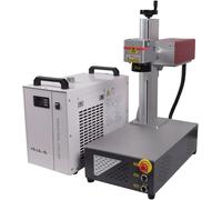 Graveur laser UV refroidissant à l'eau de la machine de marquage laser UV CRS 5W/10W/15W avec lentille de champ de lentille 175x175MM et axe rotatif D80 pour verre, méta (5W)