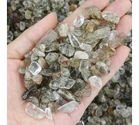 Gravier, cristaux, éclats de pierre naturelle, quartz, agate, minéraux énergétiques de guérison, spécimen de pierre roulée, aquarium, décoration intérieure, artisanat - 1 Noir Or Super 7-100 g