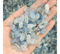 Gravier, cristaux, éclats de pierre naturelle, quartz, agate, minéraux énergétiques, spécimen de pierre roulée, décoration d'aquarium, artisanat - Aigue-marine - 100 g