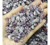 Gravier, cristaux, éclats de pierre naturelle, quartz, agate, minéraux énergétiques, spécimen de pierre roulée, décoration d'aquarium, artisanat - Lépidolite lilas - 50 g