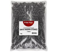 Gravier d'aquarium, pierres de magma en onyx noir de 4 à 8 mm, substrat pour eau, 2 kg