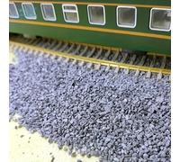 Gravier de ballast gris réaliste pour voies ferrées miniatures, mini-graviers pour réseaux ferroviaires à l'échelle HO, OO et TT, table de sable pour dioramas, terrains de jeux de guerre, pavés pour m