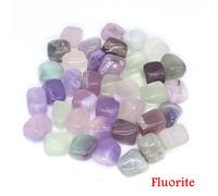 Gravier De Charbon De Guérison Citroquartz Naturel,Spécimen D'massage En Vrac,Pierres Précieuses Tombées,Chakra,Décoration D'aquarium De Maison - Type Fluorite-100g