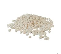 Relaxdays Graviers décoratifs pour Le Jardin, 15 kg, 5-15 mm, en marbre, Parterre, Pot de Fleurs, Tombe, Blanc